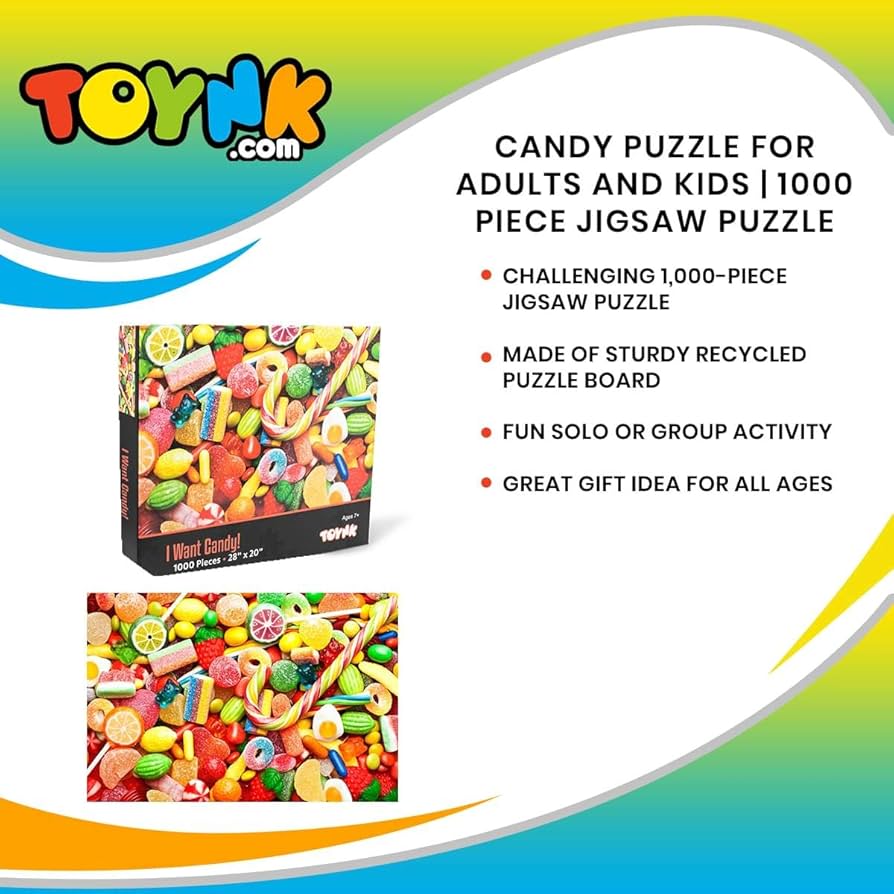 Candy Puzzle for Adults and Kids | 1000 Piece Jigsaw Puzzle